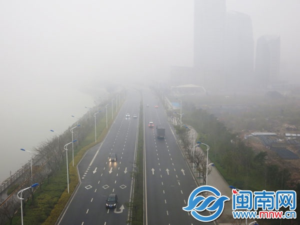 昨日下午3時30分，沿海大通道晉江大橋附近，前方馬